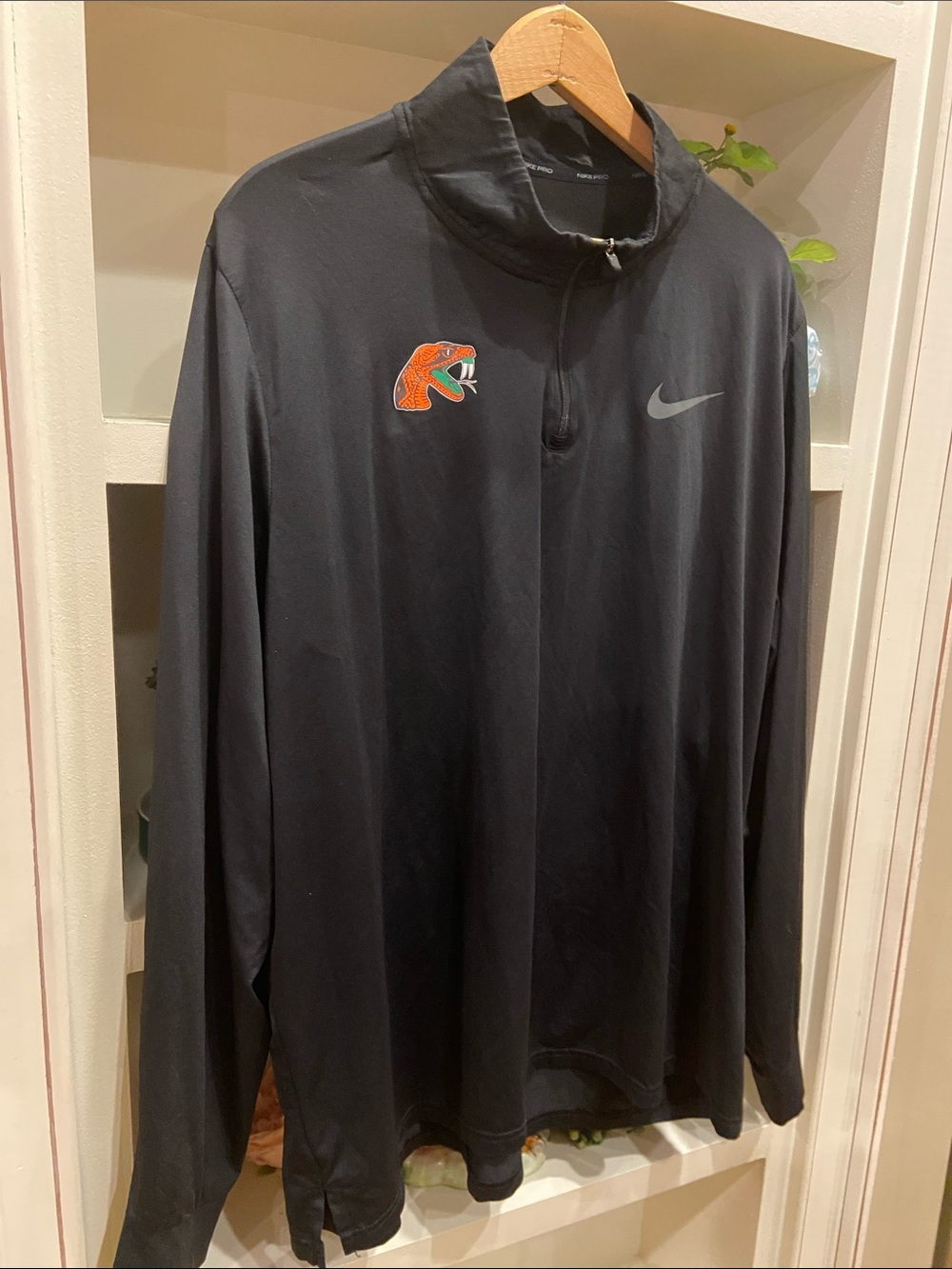 Nike Pro Men's Dri-FIT 1/4-Zip Hyper Dry Training Top. FAMU Rattlers Florida A&M